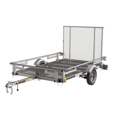 Karavan Trailer's 5 x 8 Ft. Steel Utility Trailer with Steel Mesh Floor, model number 2000-60-8-PRM-GG