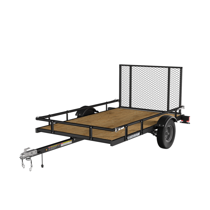 5 x 8 ft. Steel Utility Trailer w/ Slide Rail