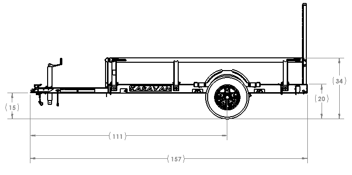 5.5x9ft. Steel Utility Trailer CAD